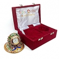 Marble Clock with Velvet Box