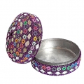 Aluminium Beaded and Mirror work Box 