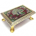 Meenakari Peacock Chowki