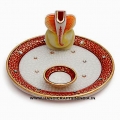 Marble Decorative Puja thali