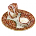 Auspicious Marble Pooja Thali