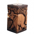 Wood Carving T Light Holder