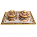 Marble Container & Tray Set  