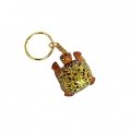 Wooden Painted Tortoise Key Chain - Pack of 12pc