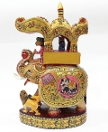 Wooden Ambari Elephant with Painted 
