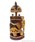 Wooden Ambabari Elephant Idol