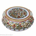Marble Floral Painted Coaster 