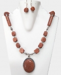 Gold Sandstone Necklace Set