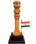 Wooden Ashoka pillar with Flag 