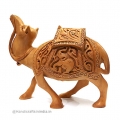 Wooden Floral Carved Camel 5 Inch Height