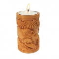 Hand Carved Candle Holder 