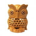 Wooden Owl Statue 3 Inch Height
