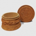 Wooden Powder Box 4 Inch Diameter