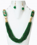 Green Beads Necklace Set