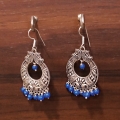Earrings set Blue beads 