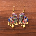Peacock Design Meenakari Earrings 