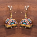 Metal Earring Floral Design 