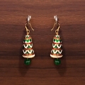 Golden Meena Jhumka Earring