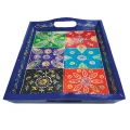 28cm x 23cm Wooden Painted Tray