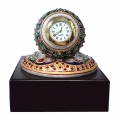 Marble Clock on Wooden Base