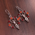 White Metal Earrings - 2754 