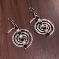 White Metal Spiral Earrings – 2755