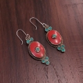 White Metal Firoza Earrings – 2761 