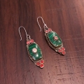 White Metal Firoza Earrings – 2763 
