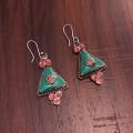 White Metal Firoza Earrings – 2765