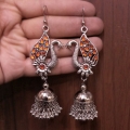 Peacock Earrings – Orange