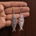German Silver Fish Earring 