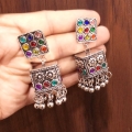 Earrings with Multi Stones - 2750