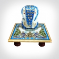 Marble decorative chowki ganeshji