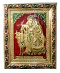 Metal Meenakari Radha Krishna Wall Frame 38cm x 30cm