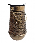 Metal Undercut Candle Holder - Home Decor