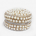 Attractive Beaded Round Box - Pack of 4pc
