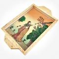 Gemstone Painting Pine Wood Tray