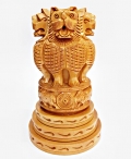 Wooden Ashoka Stambh 8 Inch Height