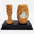 Elegant Clock Pen holder with Ashok Stambh 