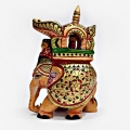 Wooden Painted Ambabari Idol