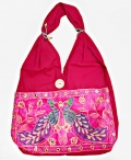 Red Embroidered Shoulder Bag