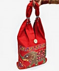 Designer Elephant Embroidered Shoulder Bag