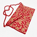 Elegant Zari work Clutch Bag (Red Color)