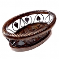 Wood Carving Fruit Basket 