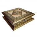 Wooden Dry Fruit Box (Golden)