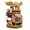 Royal Miniature Painted Elephant Statue 