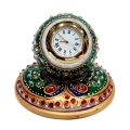 Marble Peacock Painted Clock