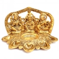 Lakshmi Ganesh Saraswati with 5 Diya 