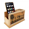 Wooden Pen Holder & Mobile Holder with Warli Art