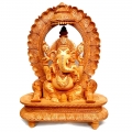 Wood Carving Ganesh Statue